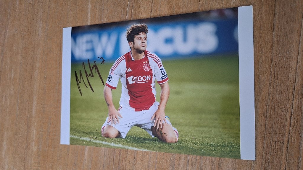 Foto 20x30cm met handtekening; Miralem Sulejmani # Ajax, Ophalen of Verzenden, Nieuw, Ajax, Overige typen