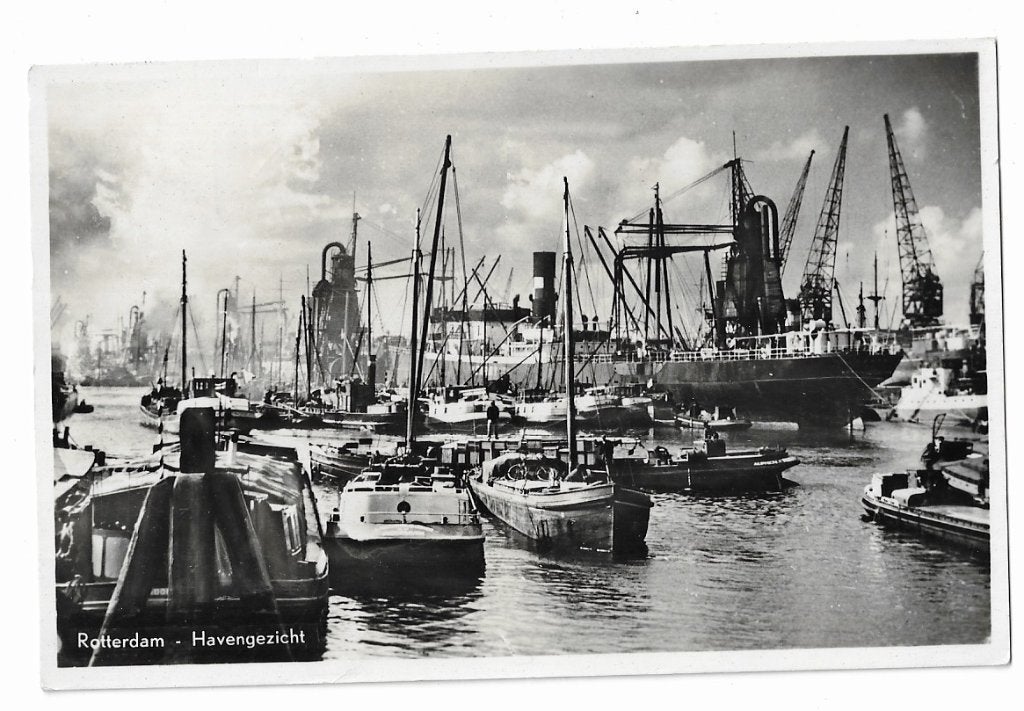 Rotterdam, Havengezicht, Ophalen of Verzenden, 1940 tot 1960, Gelopen, Zuid-Holland