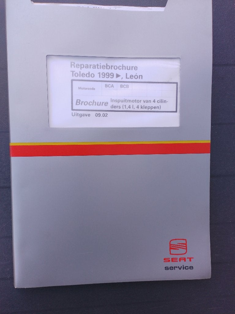 Seat Leon Toledo dealer werkplaatsboek 1.4 + 1.6 16V motor, Ophalen of Verzenden, Gelezen, Volkswagen