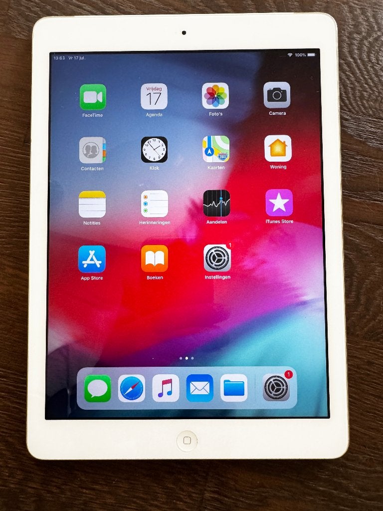 IPad Air 1Gen A1475 Wifi/Cellulair 16GB, Gebruikt, Wit, Apple iPad Air, 16 GB