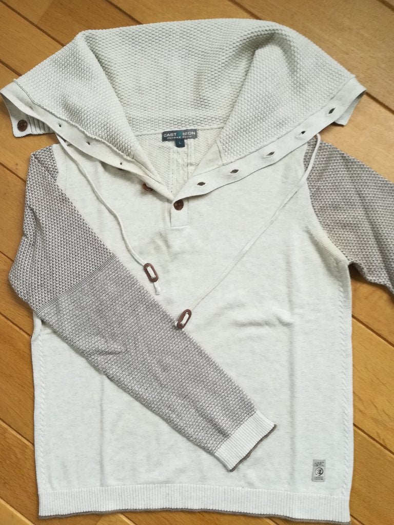 CAST IRON trui beige met hoge schippers kol kraag maat L, Maat 52/54 (L), Beige, Ophalen of Verzenden, Zo goed als nieuw
