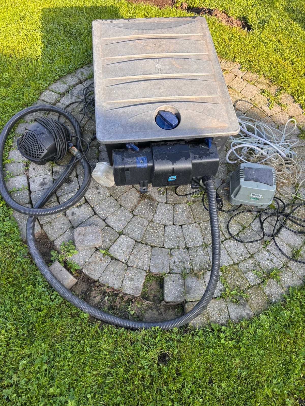 Complete Oase Vijverfilterset (BioTec 18 + Bitron 24C + Pomp, Ophalen, Gebruikt, Vijverpomp