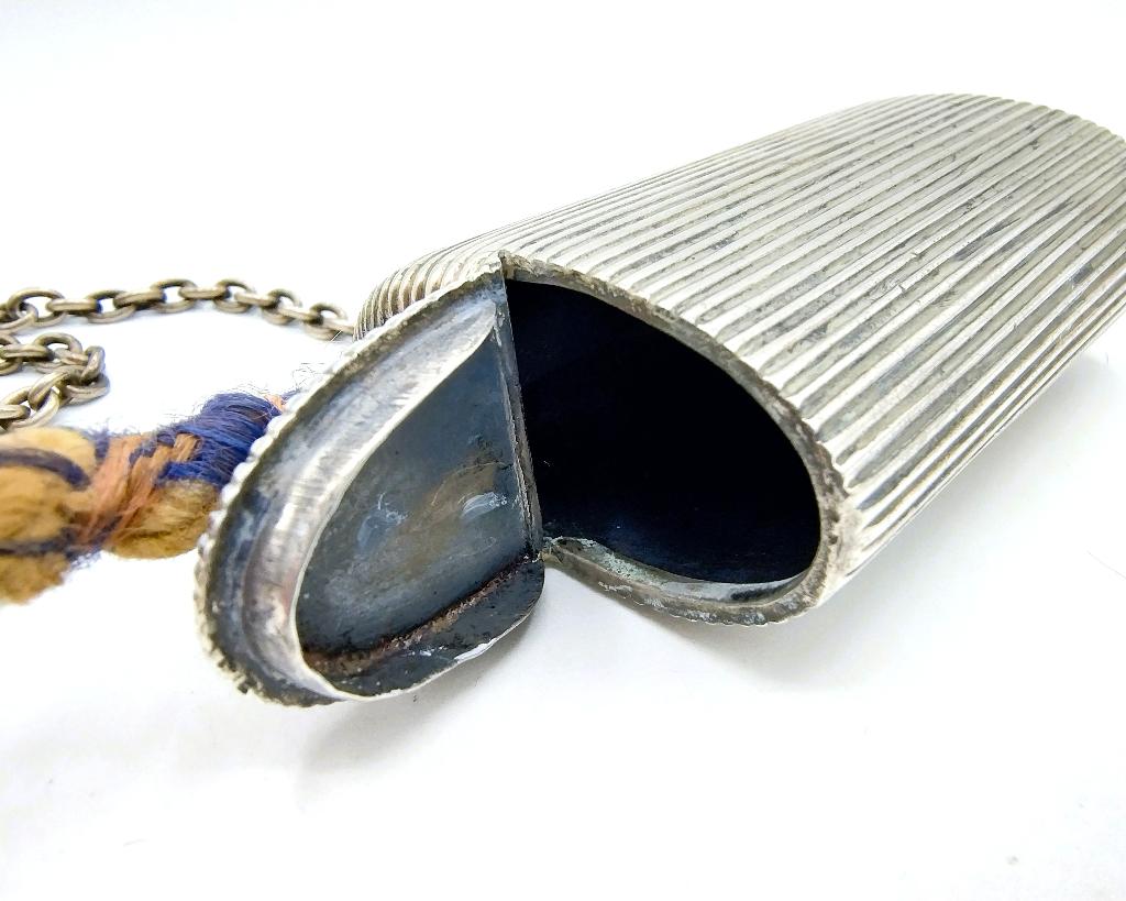 Zilveren tondeldoos of vesta case, Franse keuren, 19e eeuws, Verzenden, Zilver