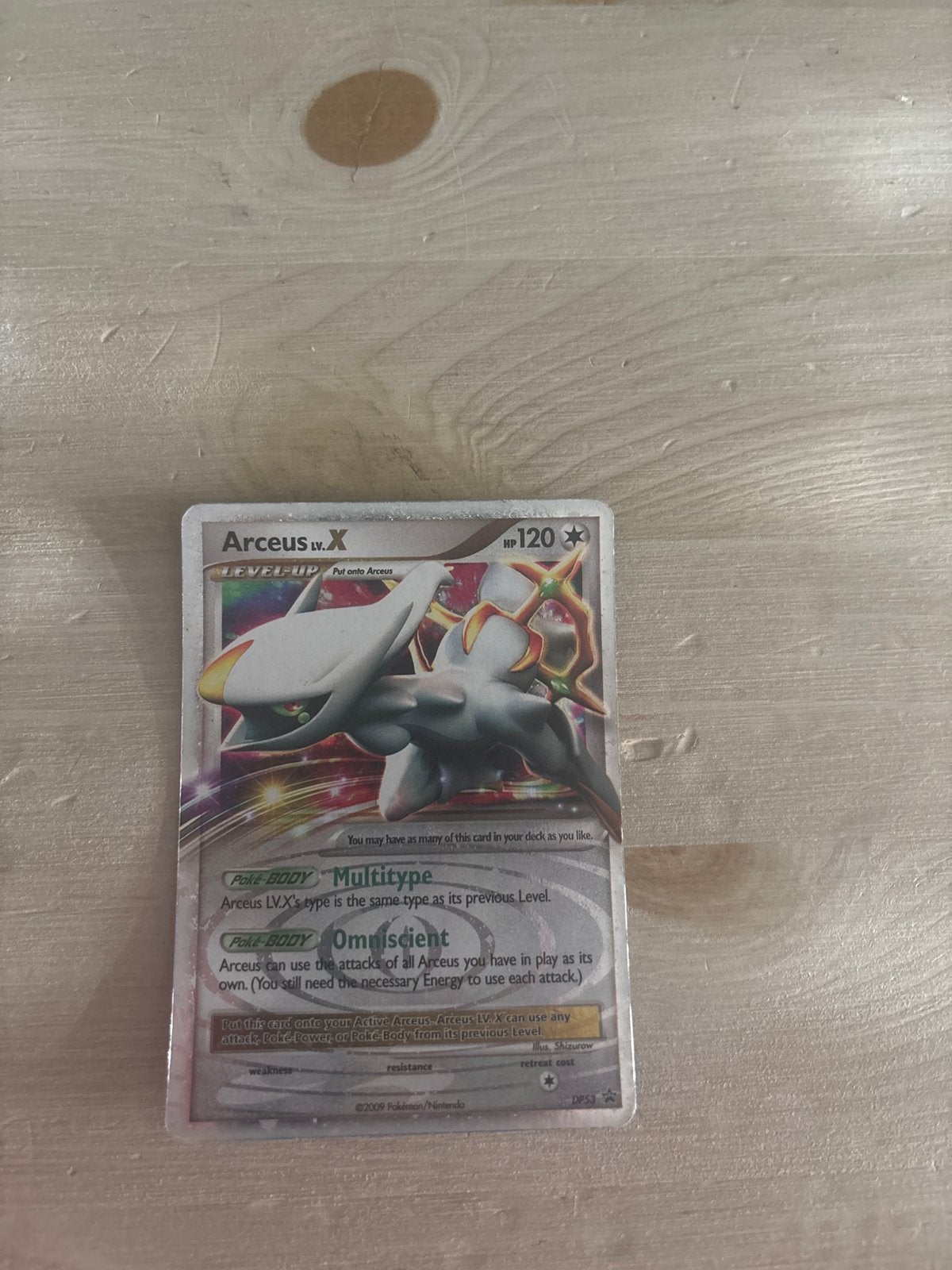 Pokémon Arceus LV.X Kaart - HP 120, Ophalen of Verzenden, Gebruikt, Losse kaart