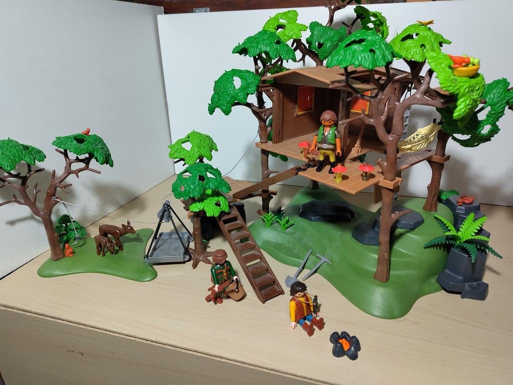 Playmobil Boomhut met Kabelbaan en Dieren, Ophalen of Verzenden, Zo goed als nieuw