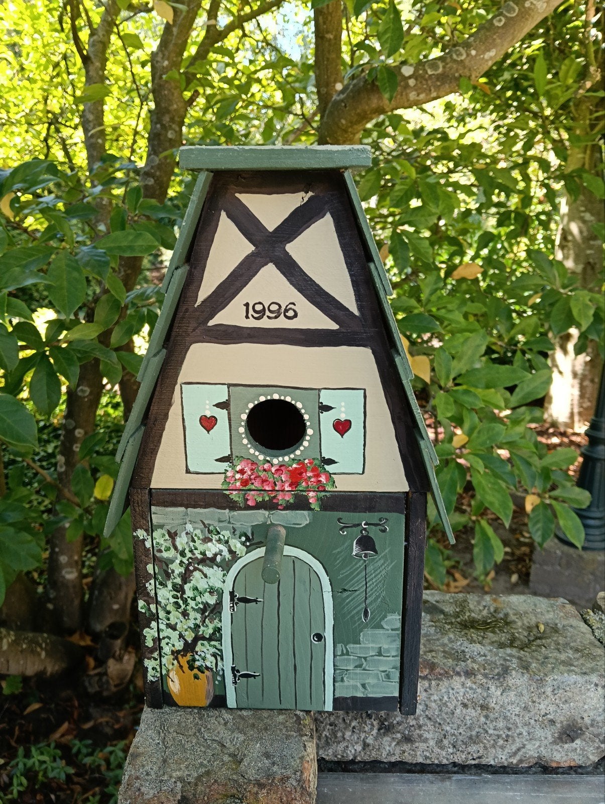 Vogelhuisje - Handgeschilderd, Ophalen of Verzenden, Gebruikt
