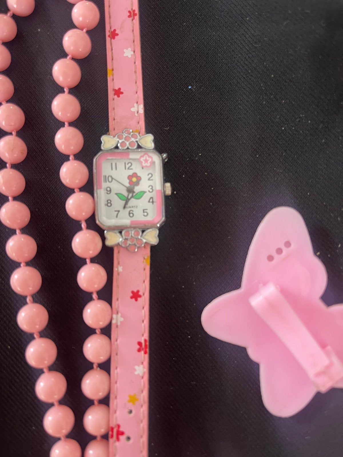 Bijouterie driedelige set voor ijdele meisjes, Ophalen of Verzenden, Roze, Horloge