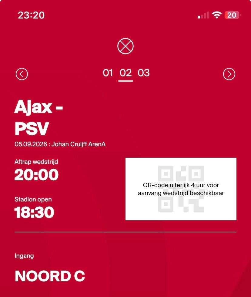 Ajax-psv 1 kaart vak 413, Tickets en Kaartjes, Sport | Voetbal