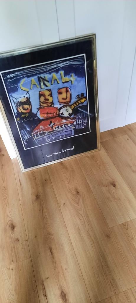 KOOPJE Leuke poster Canal+, Herman Brood/84x64 cm, Verzamelen, Ophalen, A1 t/m A3