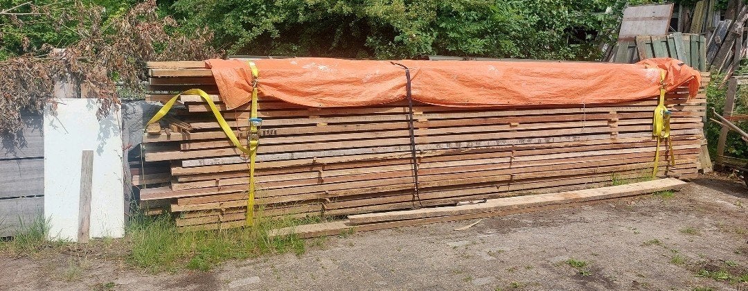 Hardhouten balken, Ophalen, Gebruikt, Hardhout, 250 cm of meer