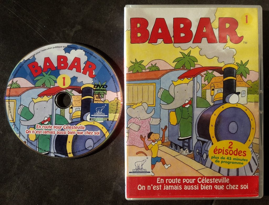 DVD - Babar - 2 Episodes, Avontuur, Alle leeftijden, Ophalen of Verzenden, Zo goed als nieuw