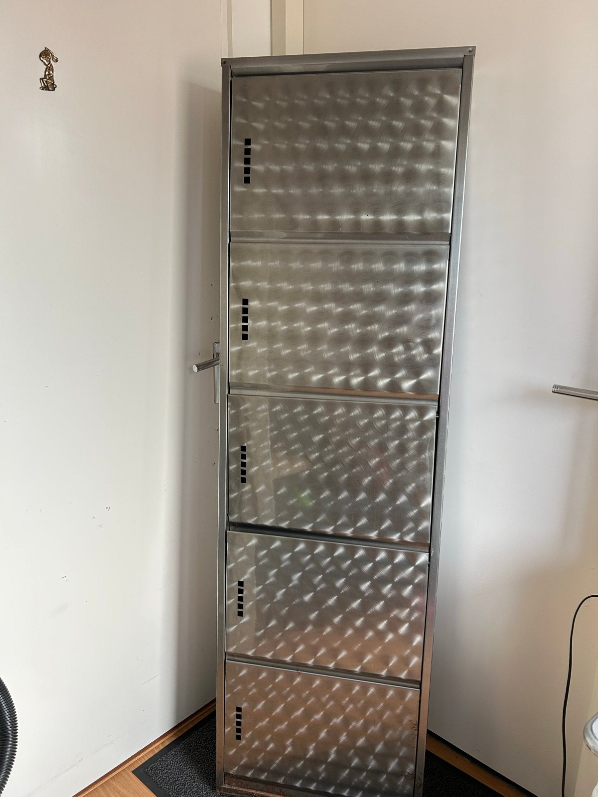 Kare Design Caruso schoenenkast RVS-look (5 v.), Ophalen, Gebruikt, Industrieel Rvs