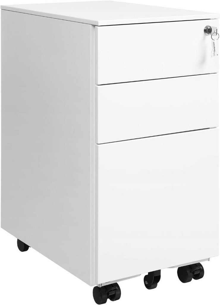 Songmics mobile metal cabinet, Ophalen, Minder dan 50 cm, Zo goed als nieuw, Met slot