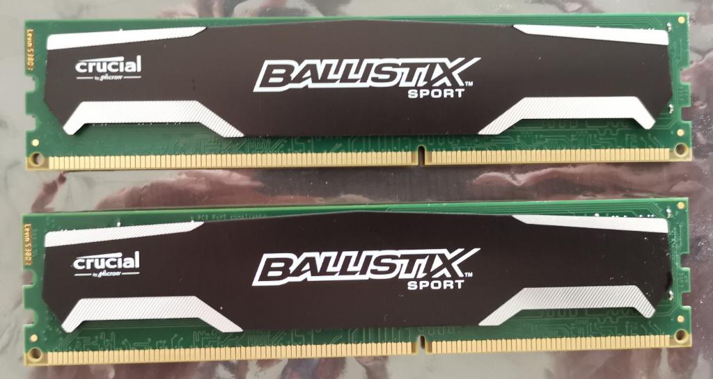 BallistiX sport 16GB (2x8) PC3-12800, DDR3, Ophalen of Verzenden, Zo goed als nieuw, Desktop