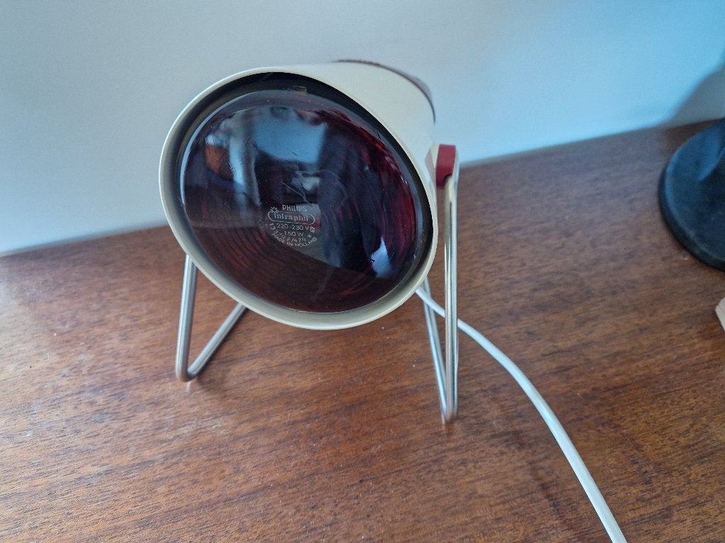 Vintage Philips Infraphil Design warmte  lamp 1970, Zo goed als nieuw, Philips, Design, E27 (groot)