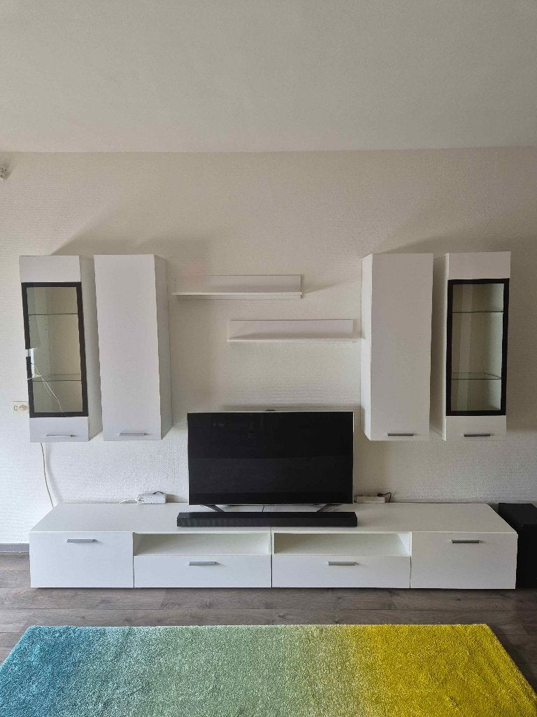 Wandmeubel (hoogglans wit), Ophalen, Overige materialen, 200 cm of meer, Zo goed als nieuw