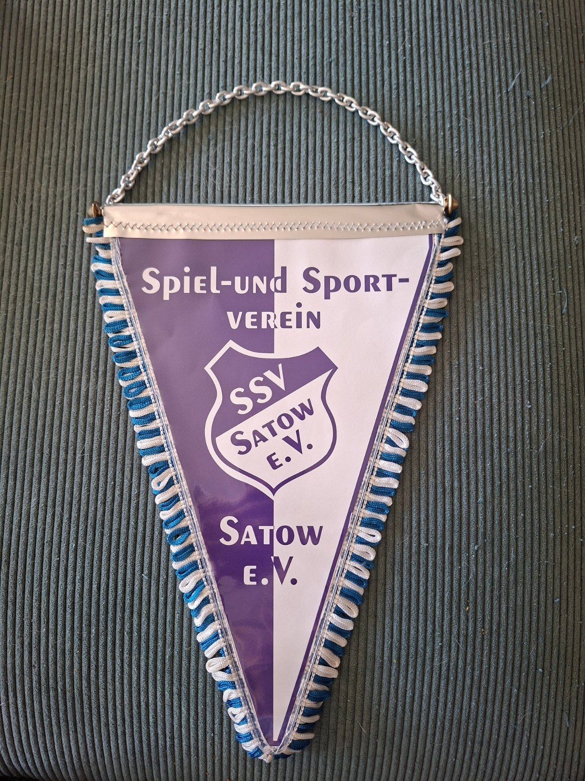 Vintage SSV Satow E.V. Wimpel - Spiel- und Sportverein, Ophalen of Verzenden, Gebruikt