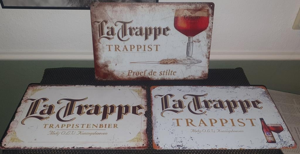 La Trappe Wandborden €10 per stuk, Verzamelen, Biermerken, Nieuw, Reclamebord, Plaat of Schild, Ophalen of Verzenden