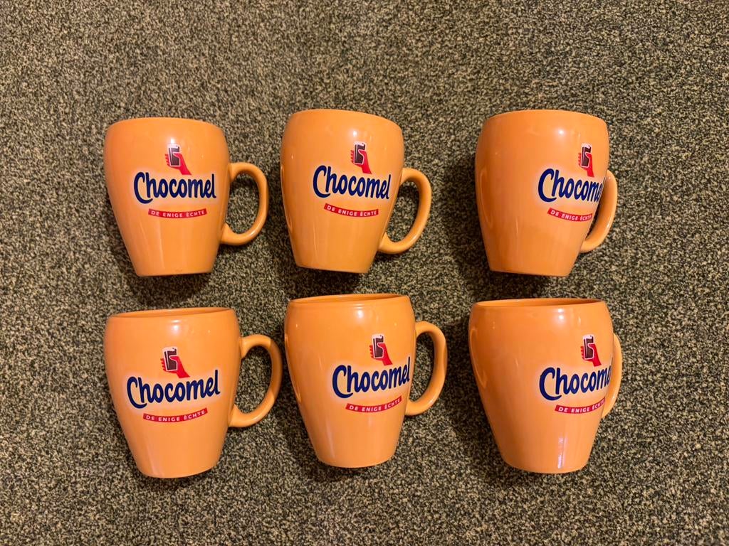 Set van 6 Nutricia chocomel mokken, Ophalen of Verzenden, Zo goed als nieuw, Overige stijlen, Kop(pen) en/of Schotel(s)