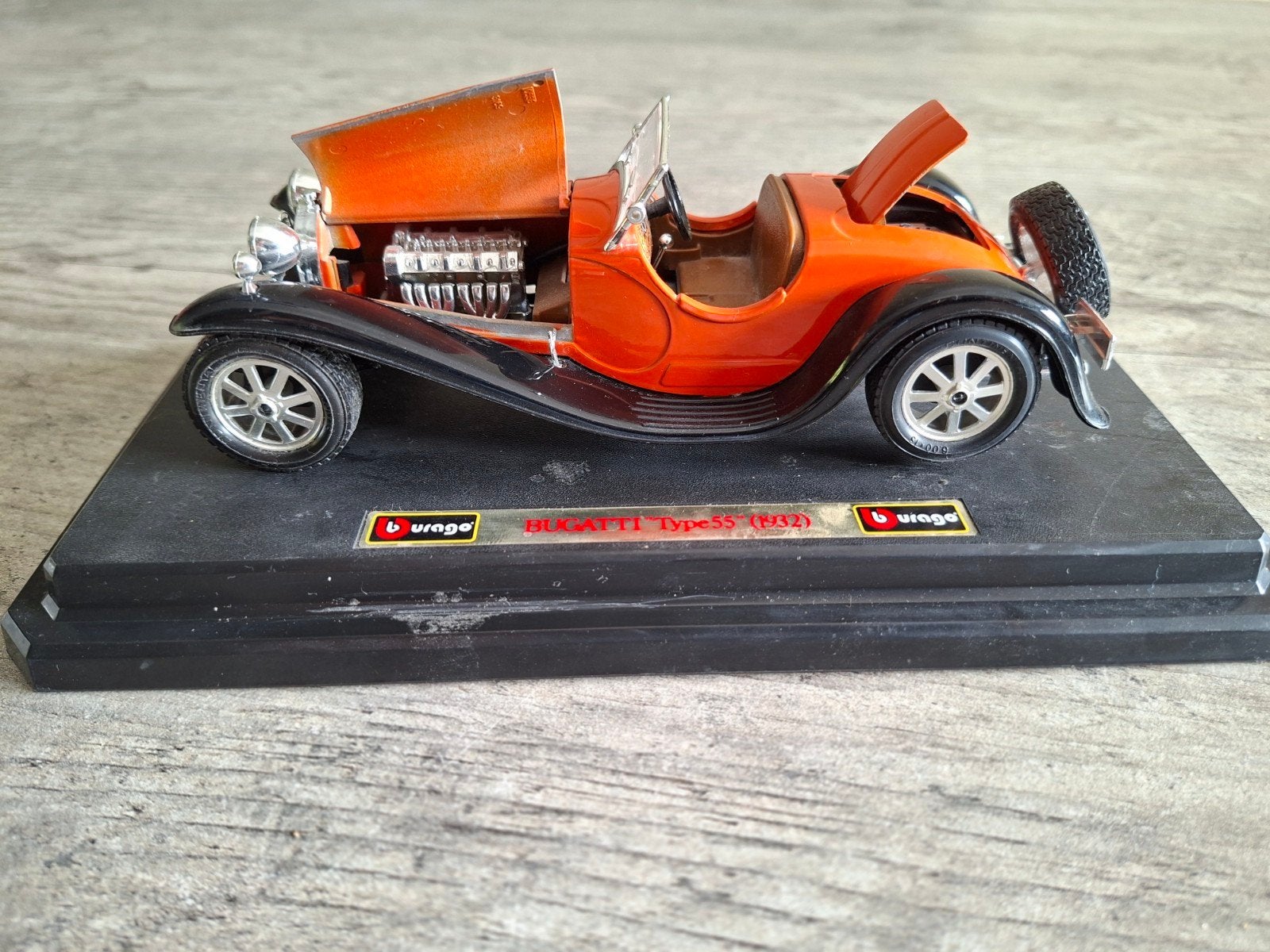 model auto Bugatti type 55, Ophalen of Verzenden, Zo goed als nieuw, Auto, Bburago