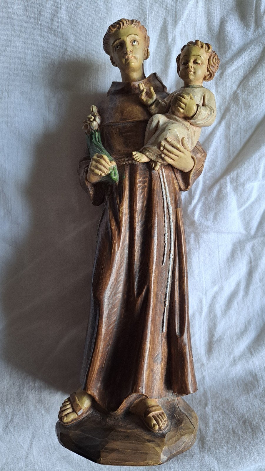 Vintage Malgner Hans beeld St. Antonius met kindje Jezus, Ophalen of Verzenden