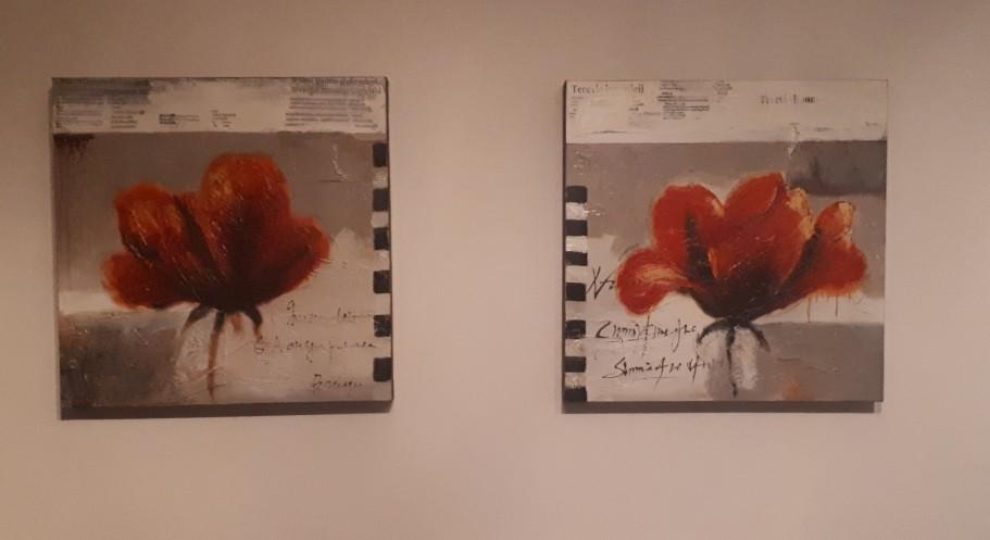 3 hele gave bloem schilderijen, Ophalen