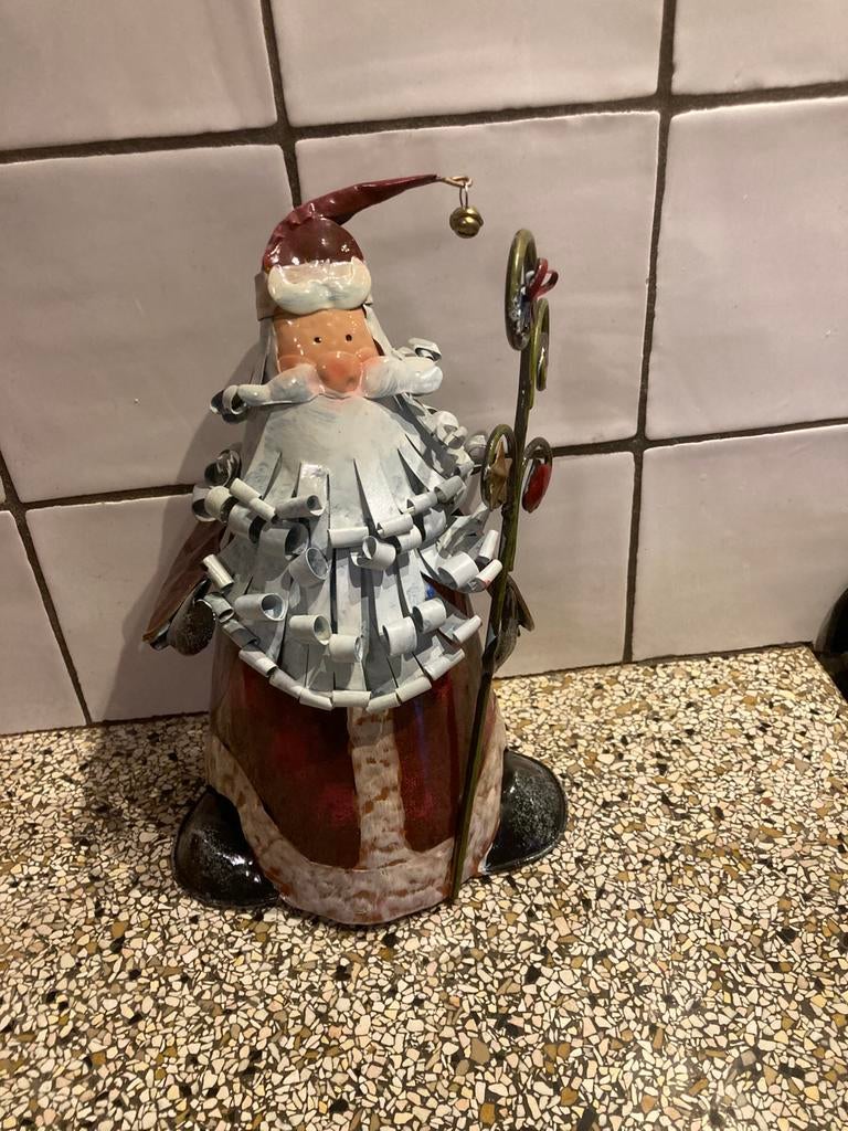 Grote metalen kerstman, Ophalen of Verzenden, Zo goed als nieuw