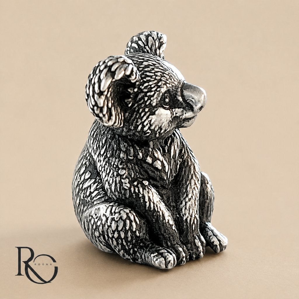 Zilveren koala beeldje 925 – cadeau voor koala liefhebber, Ophalen of Verzenden, Nieuw, Dier