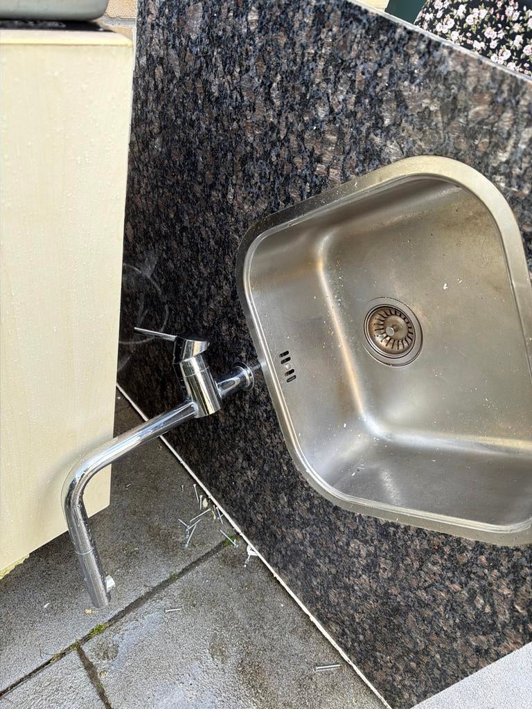 GROHE kraan en Franke wasbak, Gebruikt, Grohe, Zilver, Ophalen of Verzenden