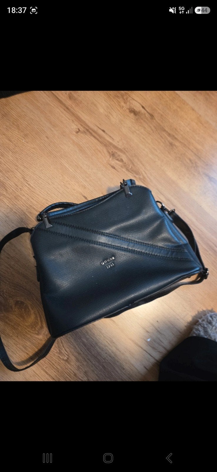 Guess Handtas Zwart - Zo goed als nieuw, Ophalen of Verzenden, Zo goed als nieuw, Zwart, Handtas