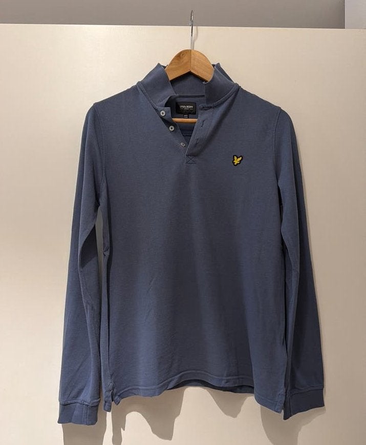 Lyle & Scott Junior Longsleeve Polo Staalblauw 14/15 jaar, Kinderen en Baby's, Kinderkleding | Maat 164, Ophalen of Verzenden
