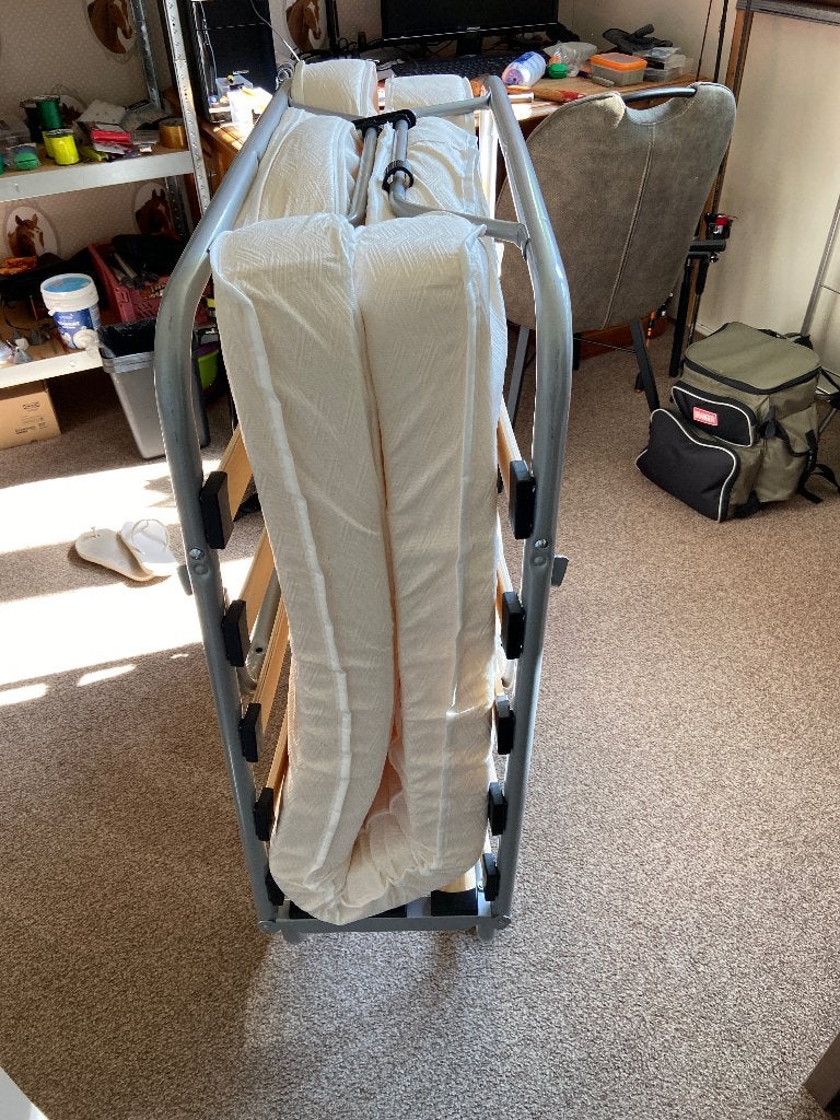 Logeerbed te koop, Huis en Inrichting, Slaapkamer | Bedden, Ophalen, Eenpersoons, 190 cm of minder, Zo goed als nieuw