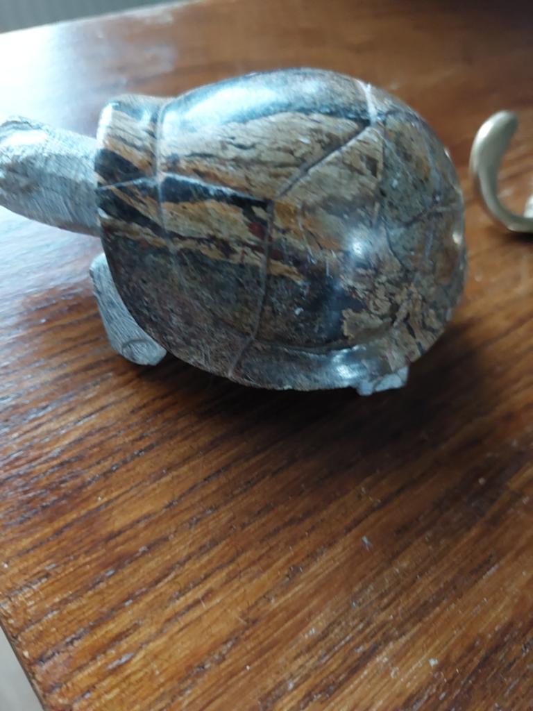 Decoratieve schildpad van steen, Overige onderwerpen, Minder dan 20 cm, Ophalen of Verzenden, Handgemaakt