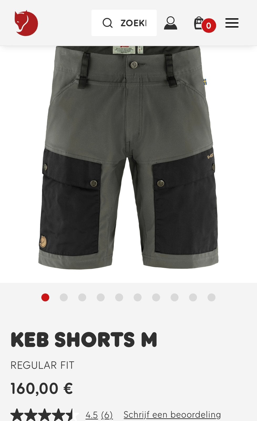 Fjällräven Keb Shorts heren maat 46 – G-1000, Ophalen of Verzenden, Zo goed als nieuw, Maat 46 (S) of kleiner, Grijs