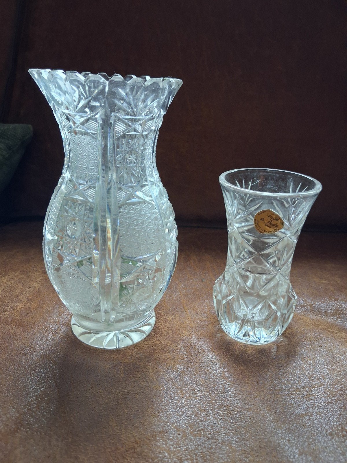 Set van 2 Kristallen Vazen - Decoratief en Elegant, Ophalen of Verzenden