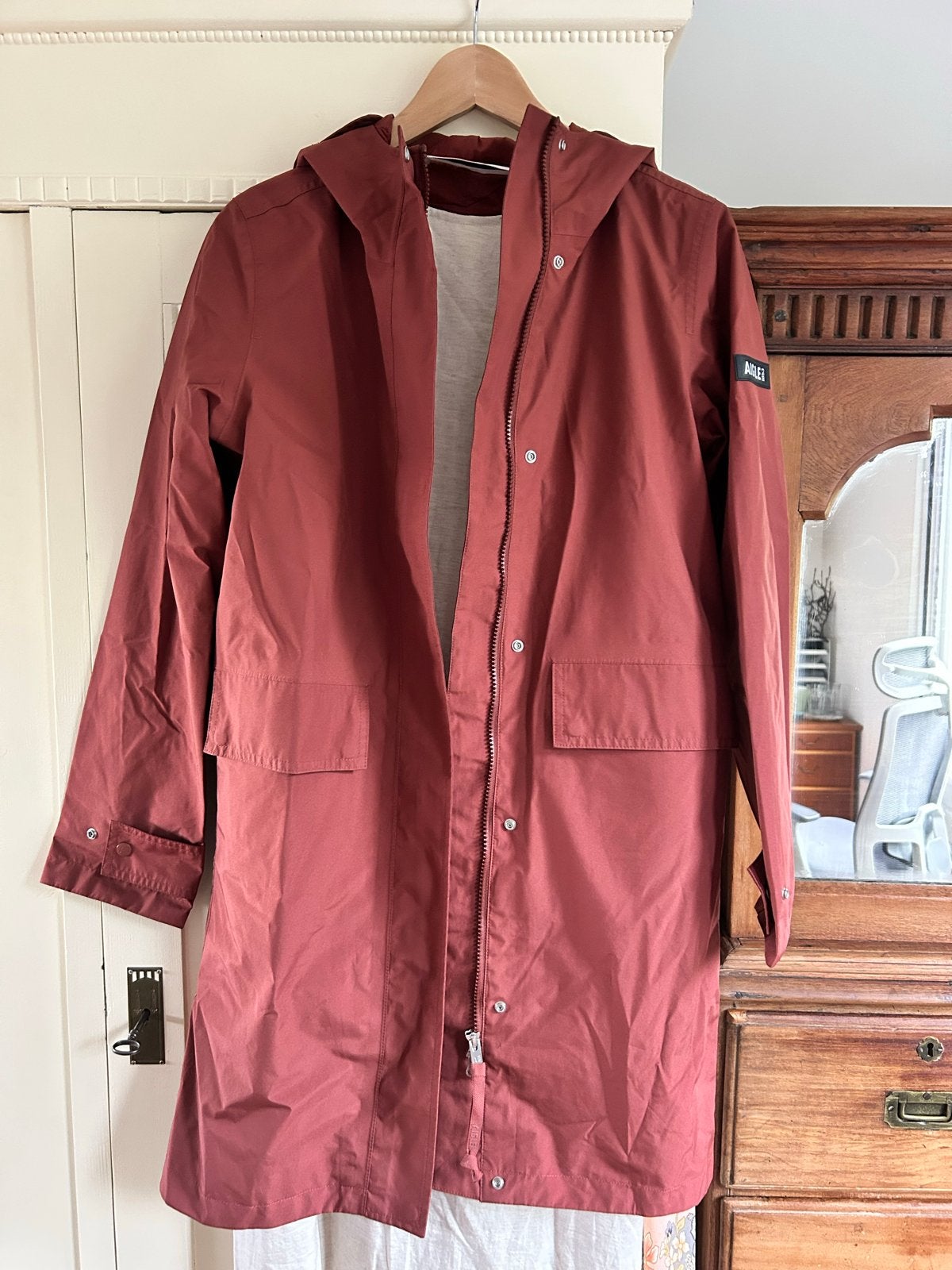 Aigle Gore-Tex regenjas - Maat 36 (S), Ophalen of Verzenden, Zo goed als nieuw, Maat 36 (S), Rood