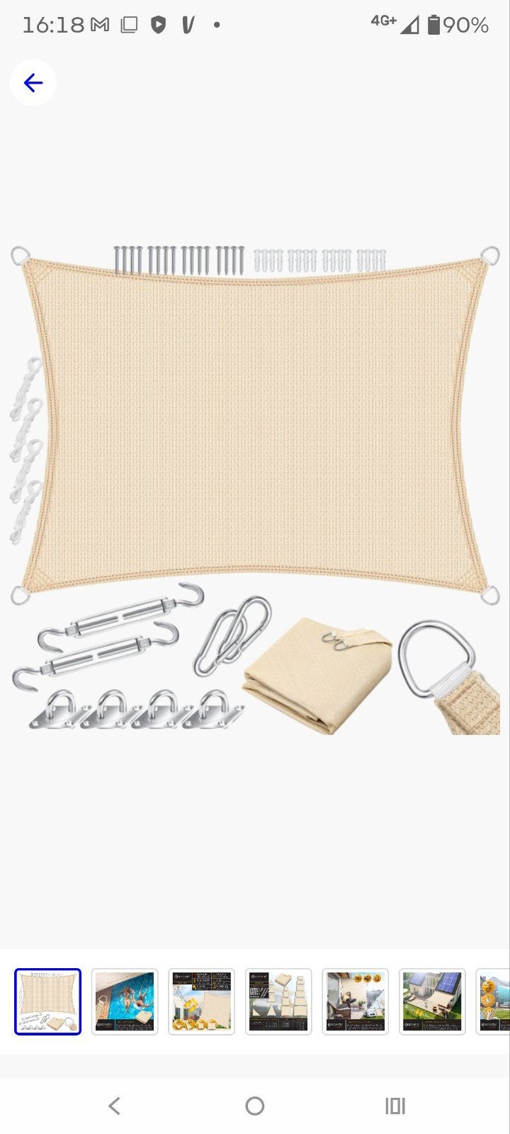 Schaduwdoek, Ophalen of Verzenden, Nieuw