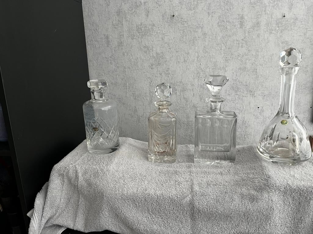 4 Kristallen Bohemia karaffen, Antiek en Kunst, Antiek | Glas en Kristal, Ophalen