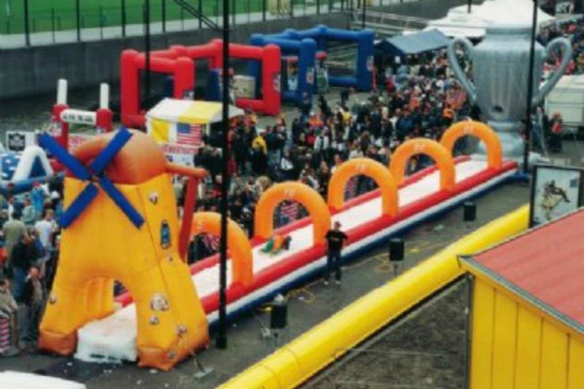 Buikglijbaan van ca. 27 meter te koop, zonder Beker en molen, Ophalen, Gebruikt, Overige
