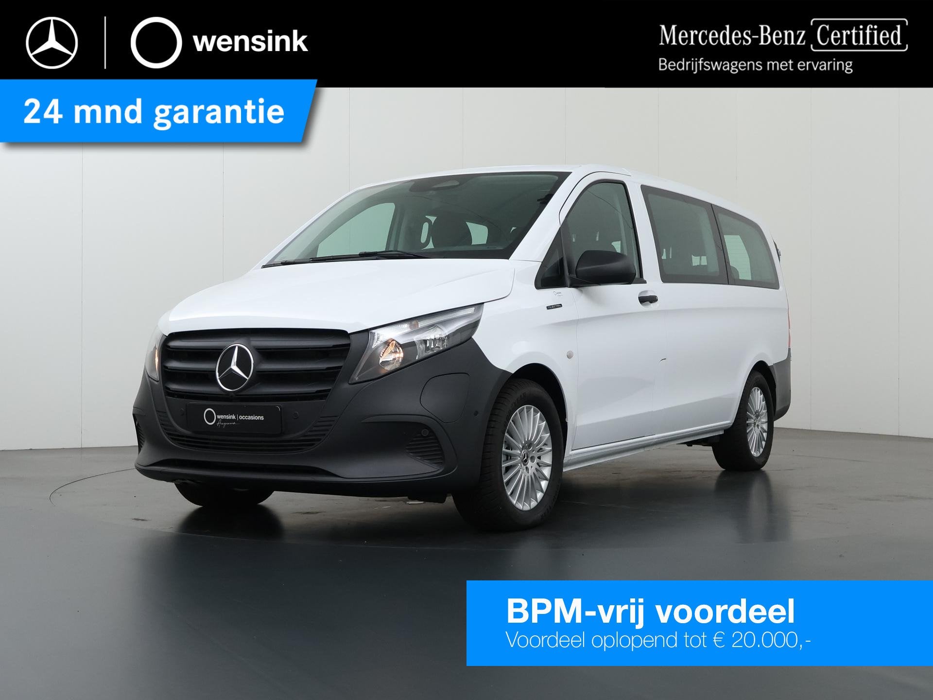 Mercedes-Benz eVito Tourer 129 L2 | PRO | 90 kWh | SNELLADEN, Dealer onderhouden, Stof, 8 stoelen, Nieuw