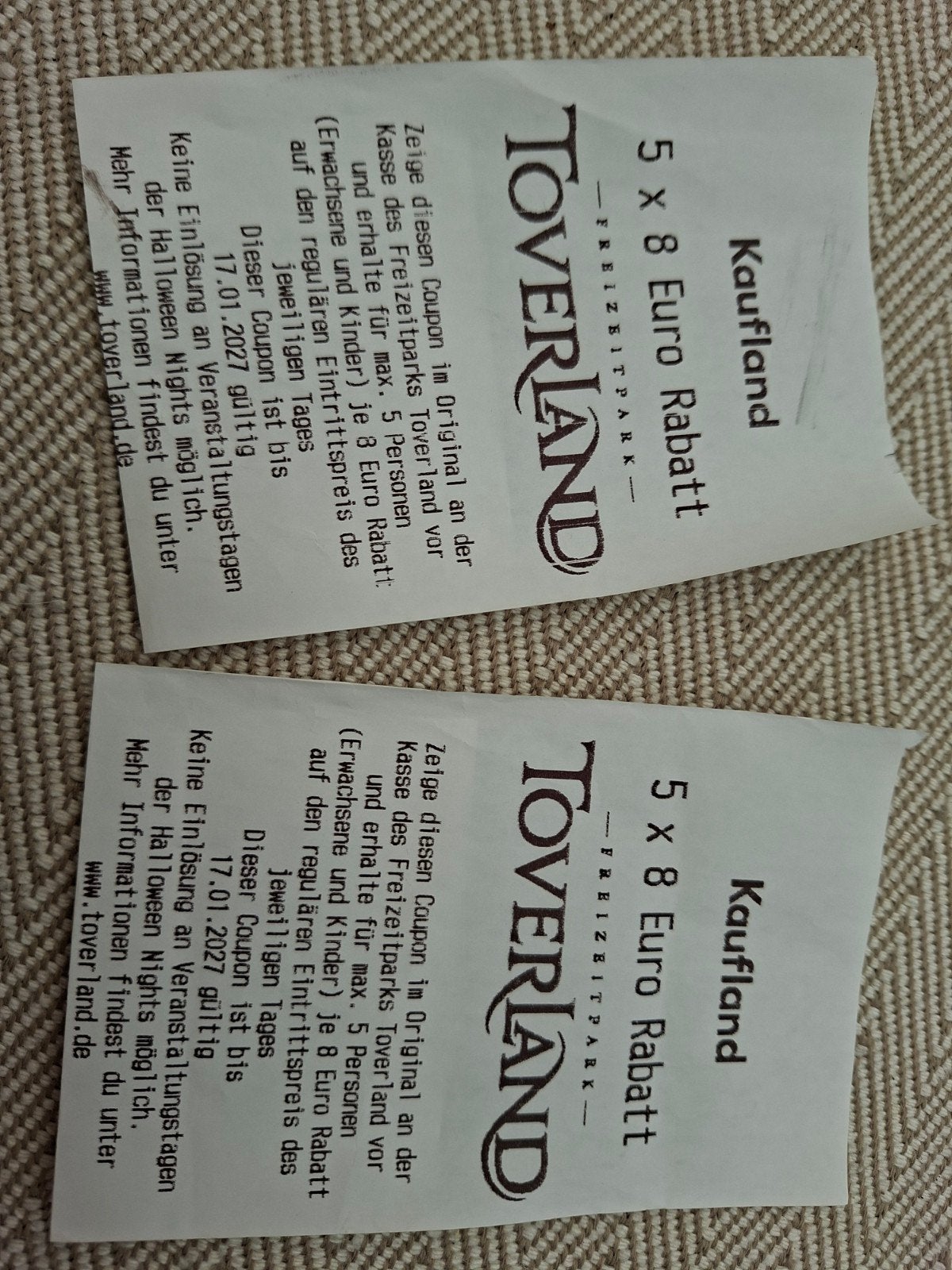Korting toverland 5x €8, Drie personen of meer, Ticket of Toegangskaart