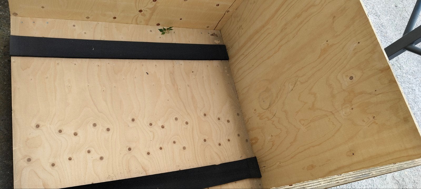 3x Houten opslagkisten 1x1x1m met scharnieren en palletwagen, Ophalen of Verzenden