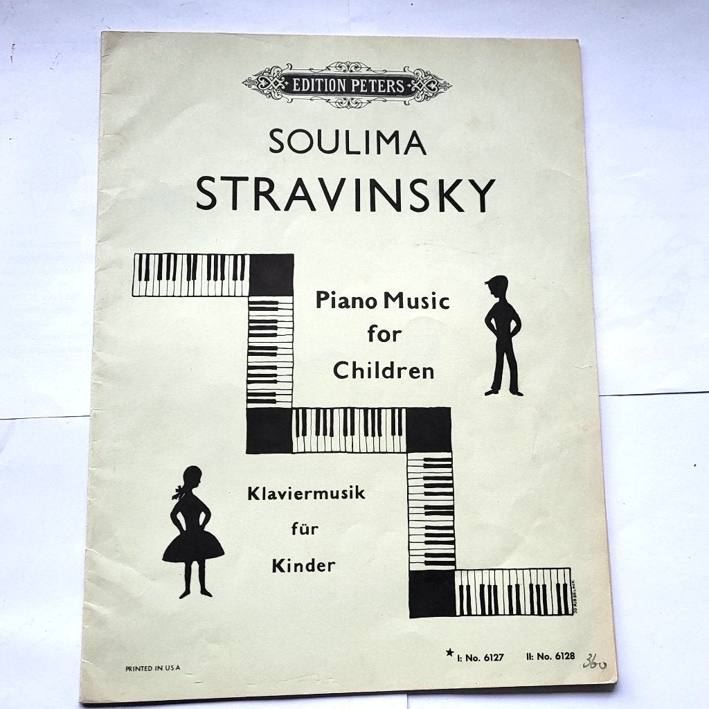 Pianomuziek voor kinderen, SOULIMA STRAVINSKY boek retro, Muziek en Instrumenten, Bladmuziek, Ophalen of Verzenden, Overige soorten