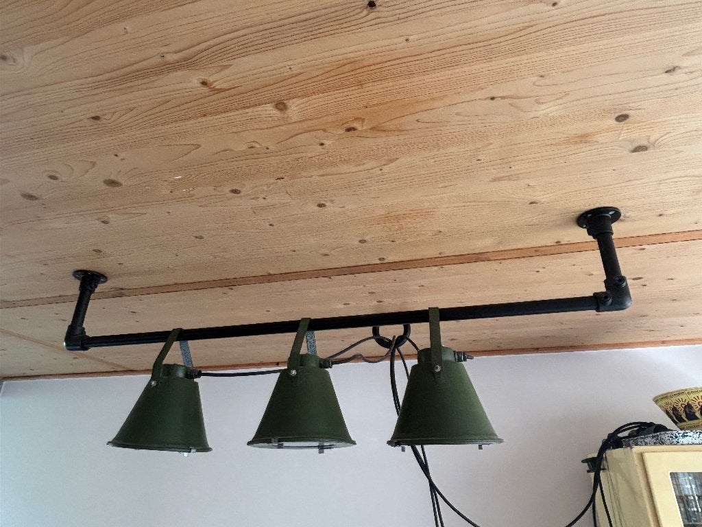 Vintage Design: Industriële DDR Hanglamp (VEB Narva Leipzig), Gebruikt, E27 (groot), Ophalen of Verzenden, Industrieel, Vintage