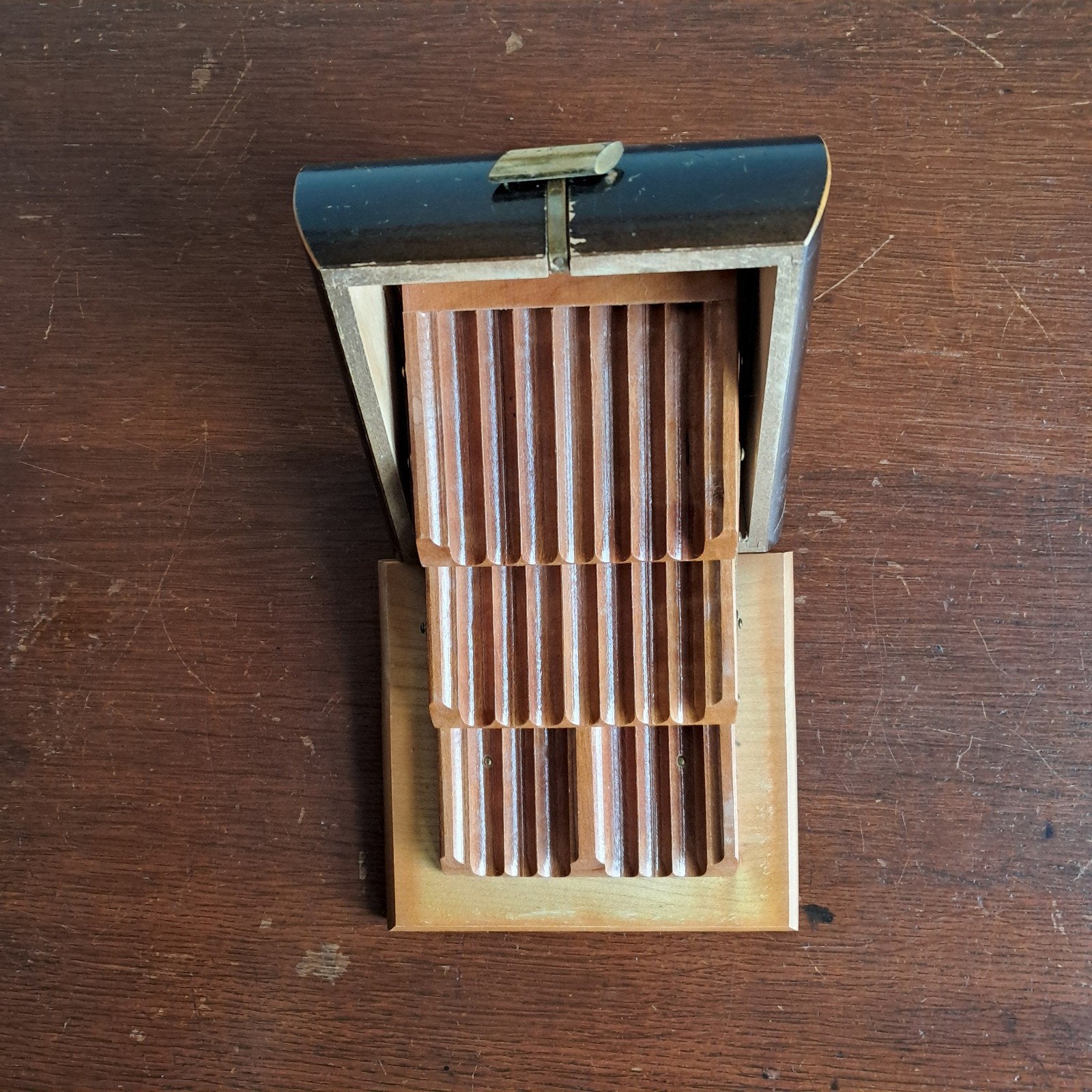Vintage Houten Sigarettenhouder - Art Deco Stijl, Ophalen of Verzenden