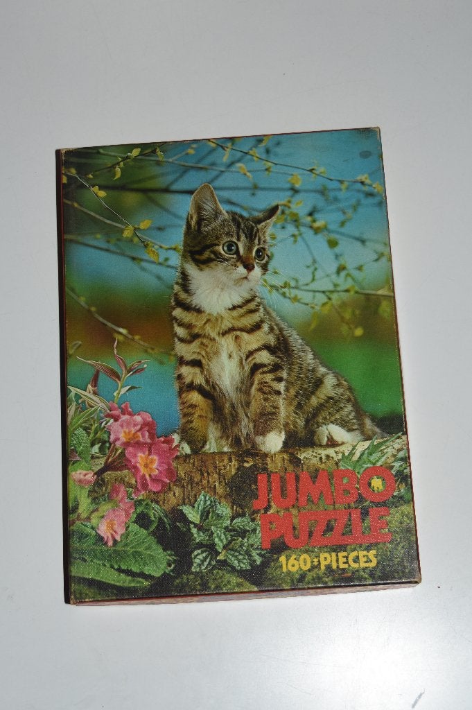 Retro Jumbo kat / poes puzzel legpuzzel 60s 70s, Verzenden, Minder dan 500 stukjes, Legpuzzel