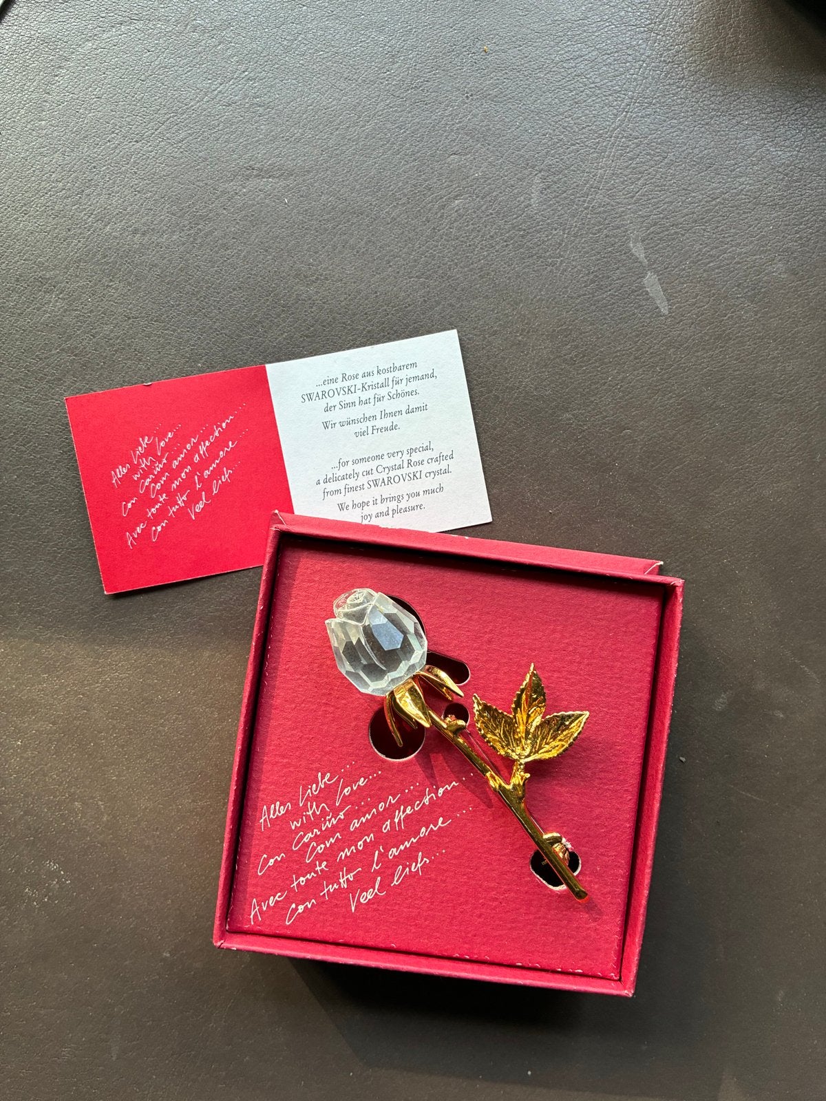 Swarovski Kristallen Roos - in Doosje, Verzamelen, Ophalen, Zo goed als nieuw, Sieraad of Horloge