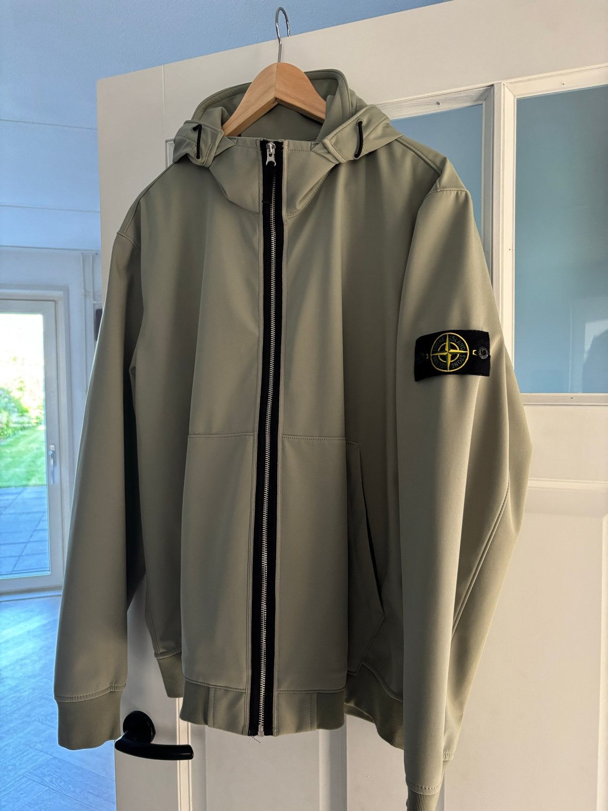 Orginele Stone Island Light Soft Shell-R Jas XXL, Ophalen, Zo goed als nieuw, Overige maten, Groen