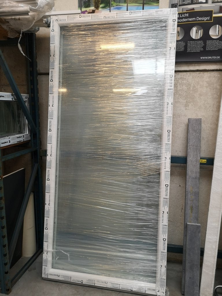 Kunststof vast kozijn 100 x 215 wit RAL 9016, Kunststof, Raamkozijn, Niet ingevuld, Nieuw
