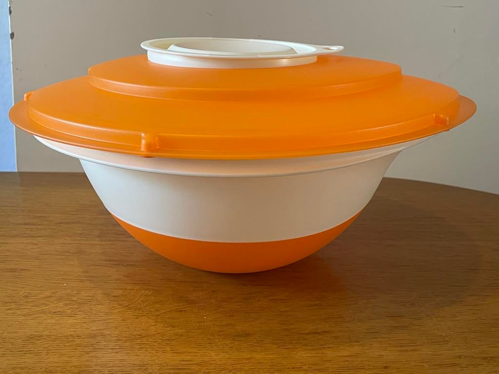 Tupperware Pro Backing Kom 3L - Oranje/Wit (4 x beschikbaar), Huis en Inrichting, Ophalen of Verzenden, Nieuw, Oranje, Bak of Kom
